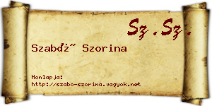 Szabó Szorina névjegykártya
